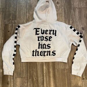 White Croppe Hoodie